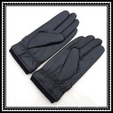 Herren Strick elastische Handgelenk Leder Handschuhe mit Agraffe